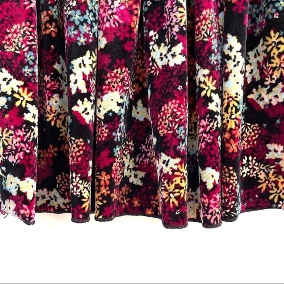 Ella Moss Girls Velvet Smocked Floral Dress Richly Color Size12 - Picture 4 of 7